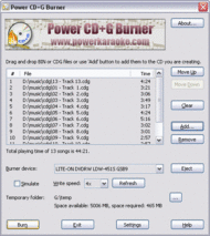 Power CD+G Burner screenshot